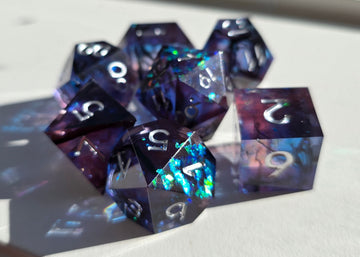 RWA SAMPLE - Purple Black Wisp Foil