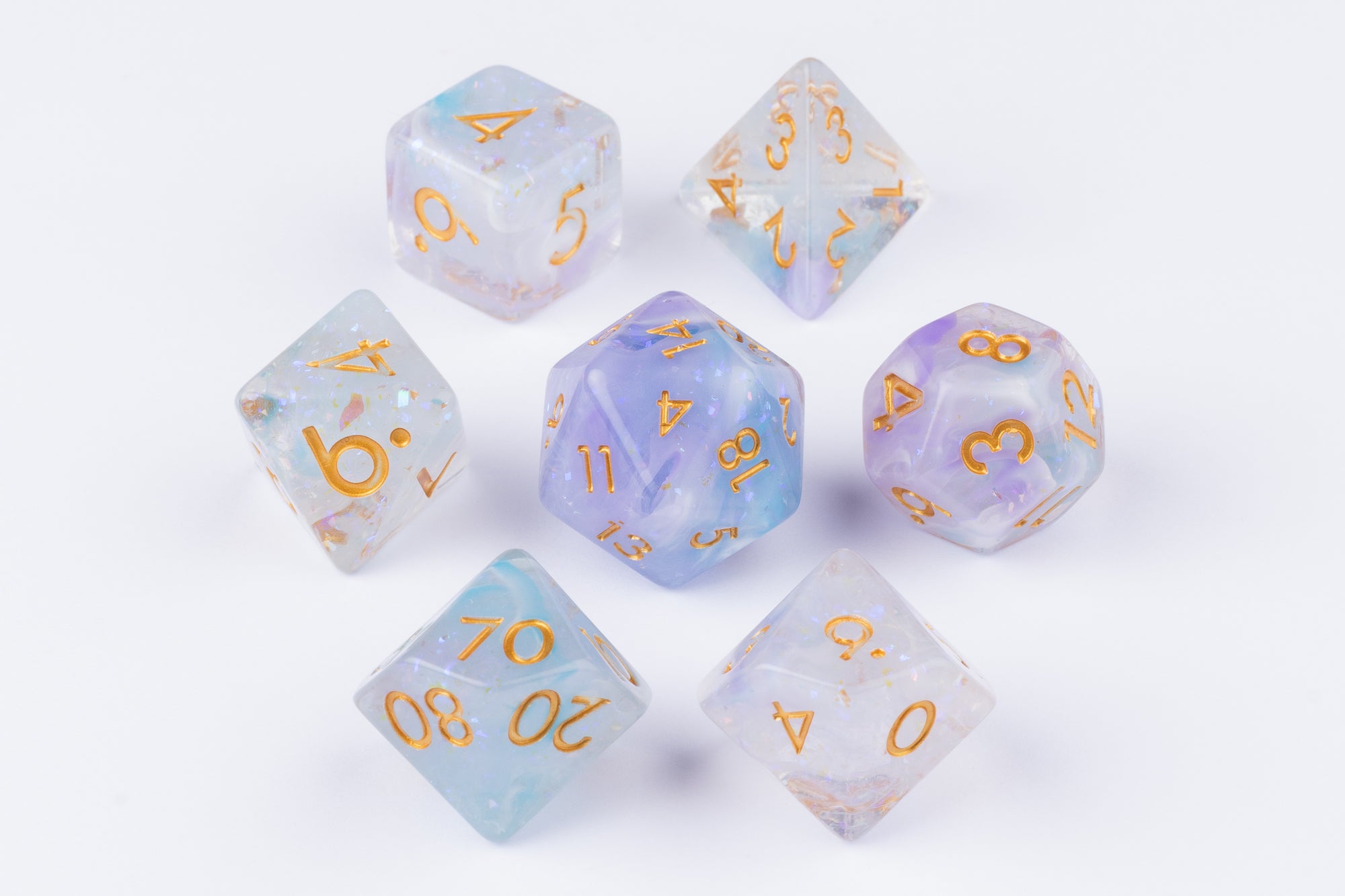 Love In The Mist Polyhedral Dice Set