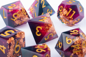 Sparks Fly Sharp Edge Polyhedral Dice Set