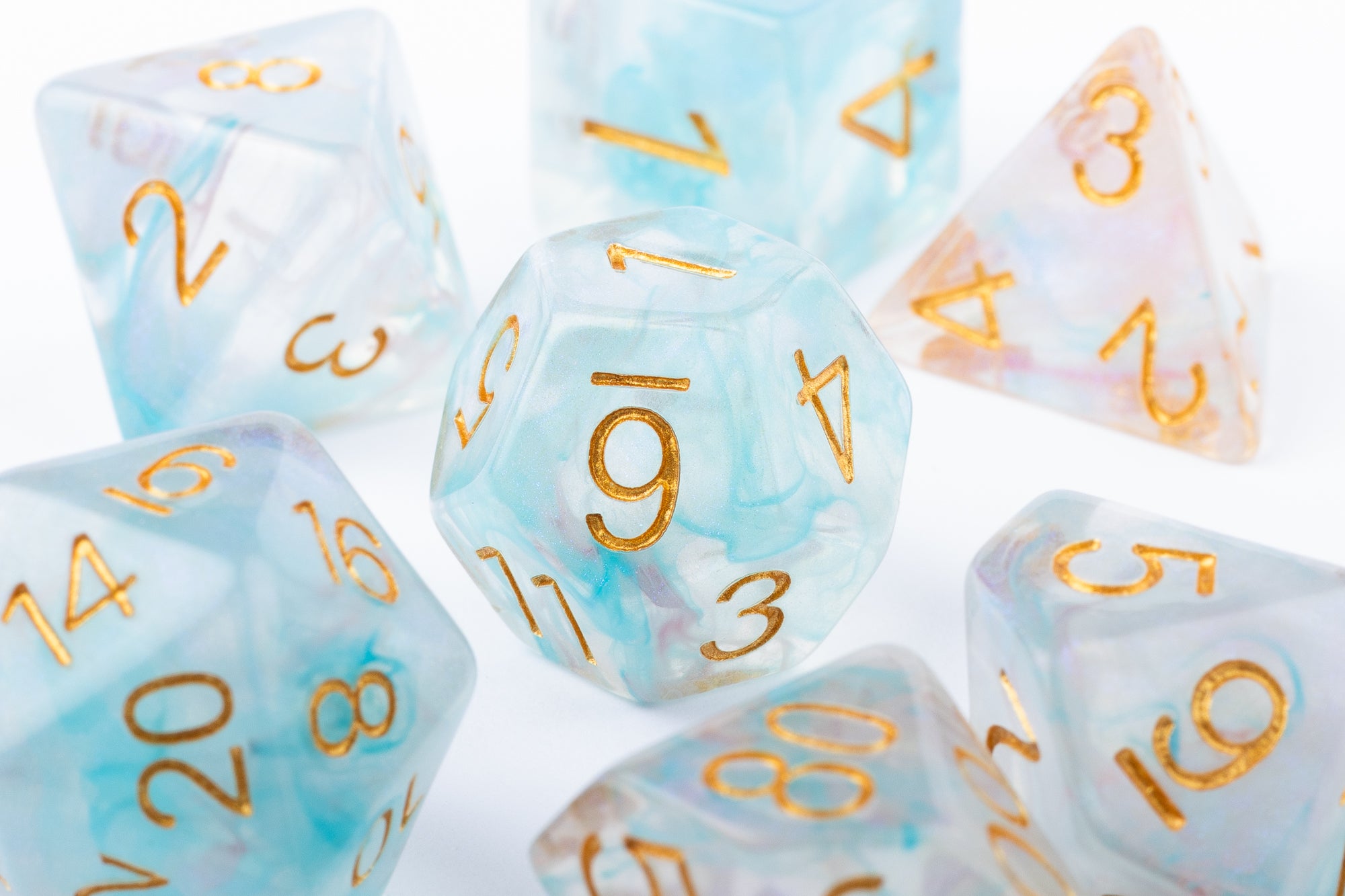 Frozen Heart Polyhedral Dice Set