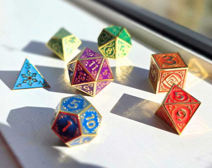 Seven Elements Dnd Metal Dice Set