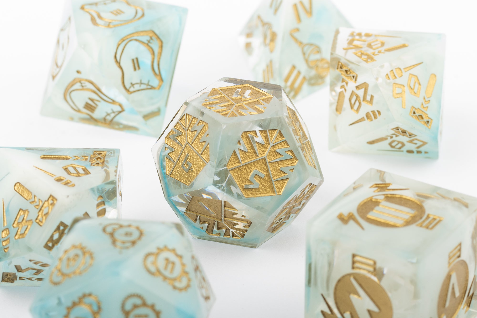 Artificer Ice Blue Polyhedral Dice Set