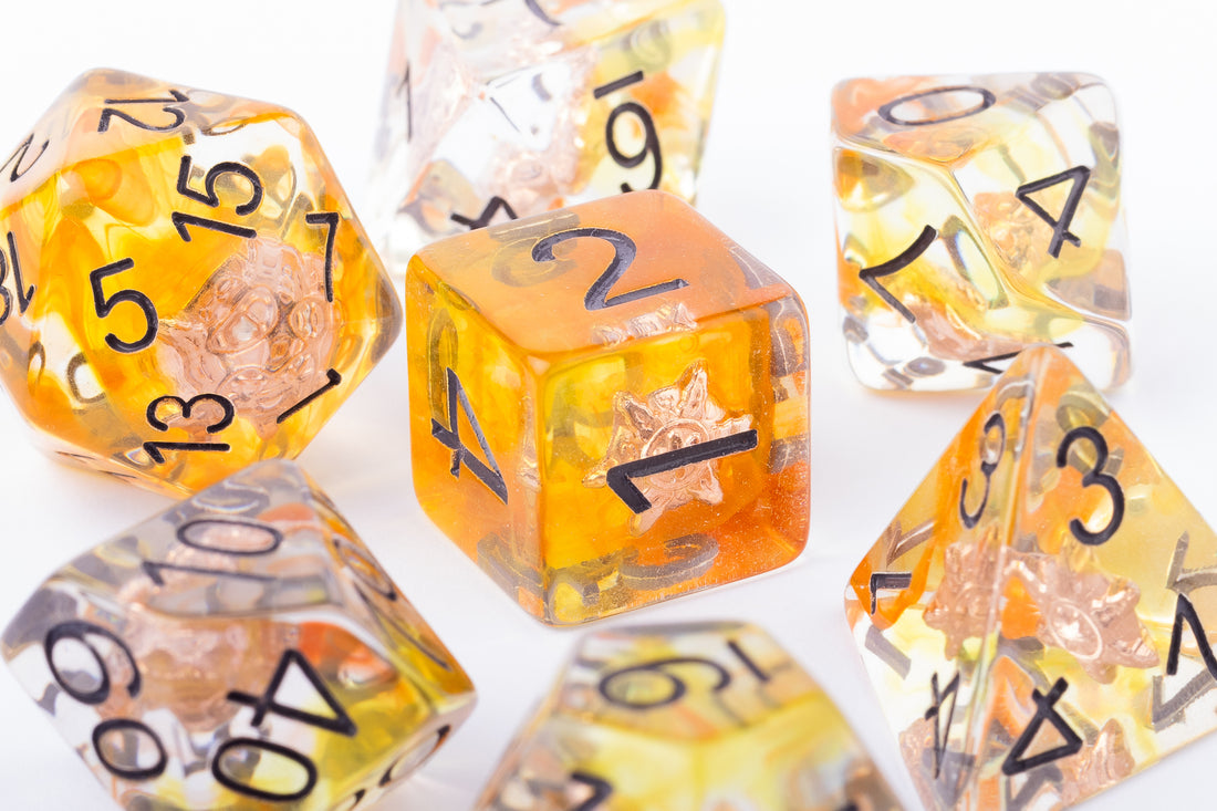 Cleric's Sun Polyhedral Dice Set