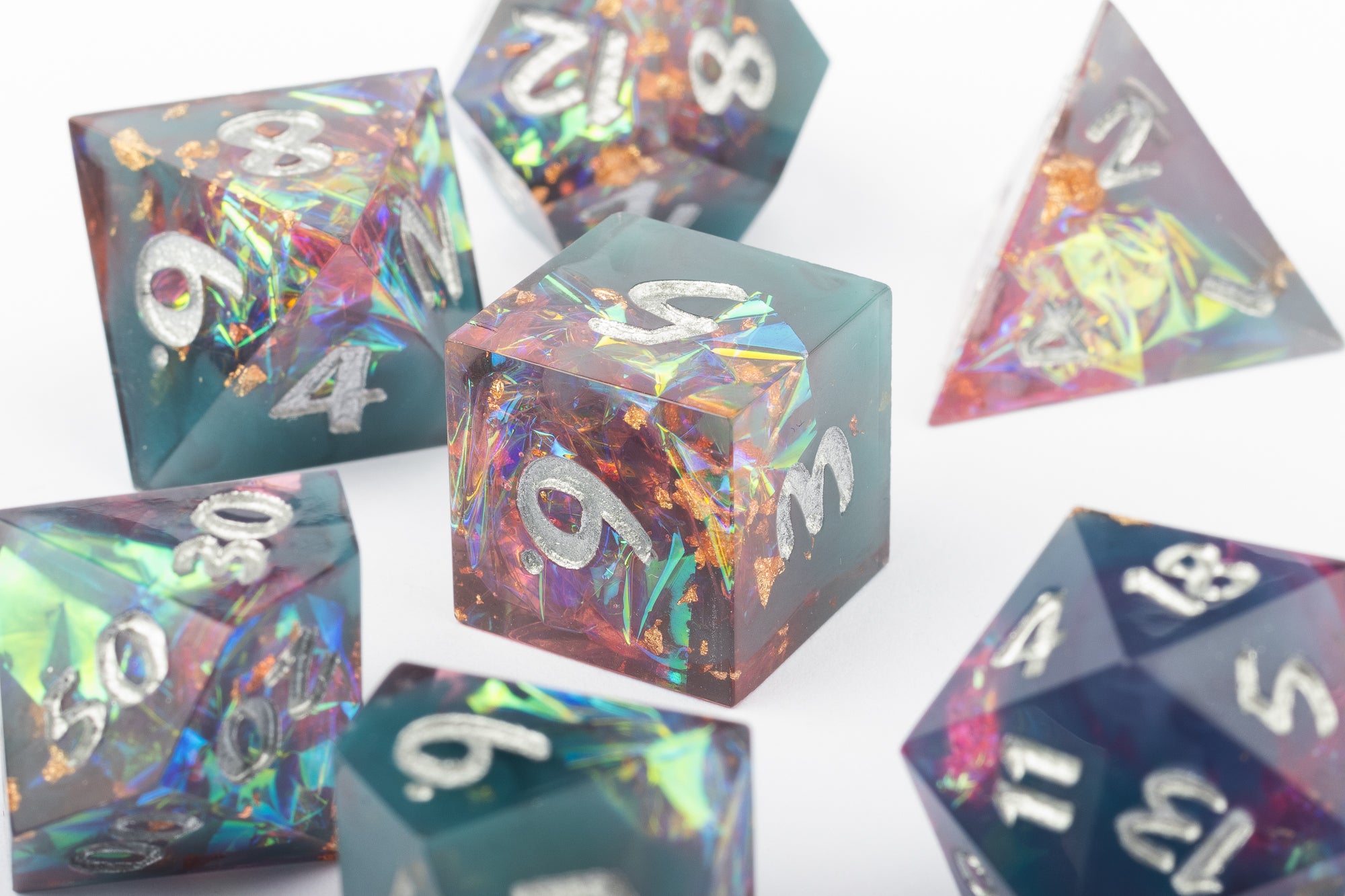 Dilithium Crystal Polyhedral Dice Set