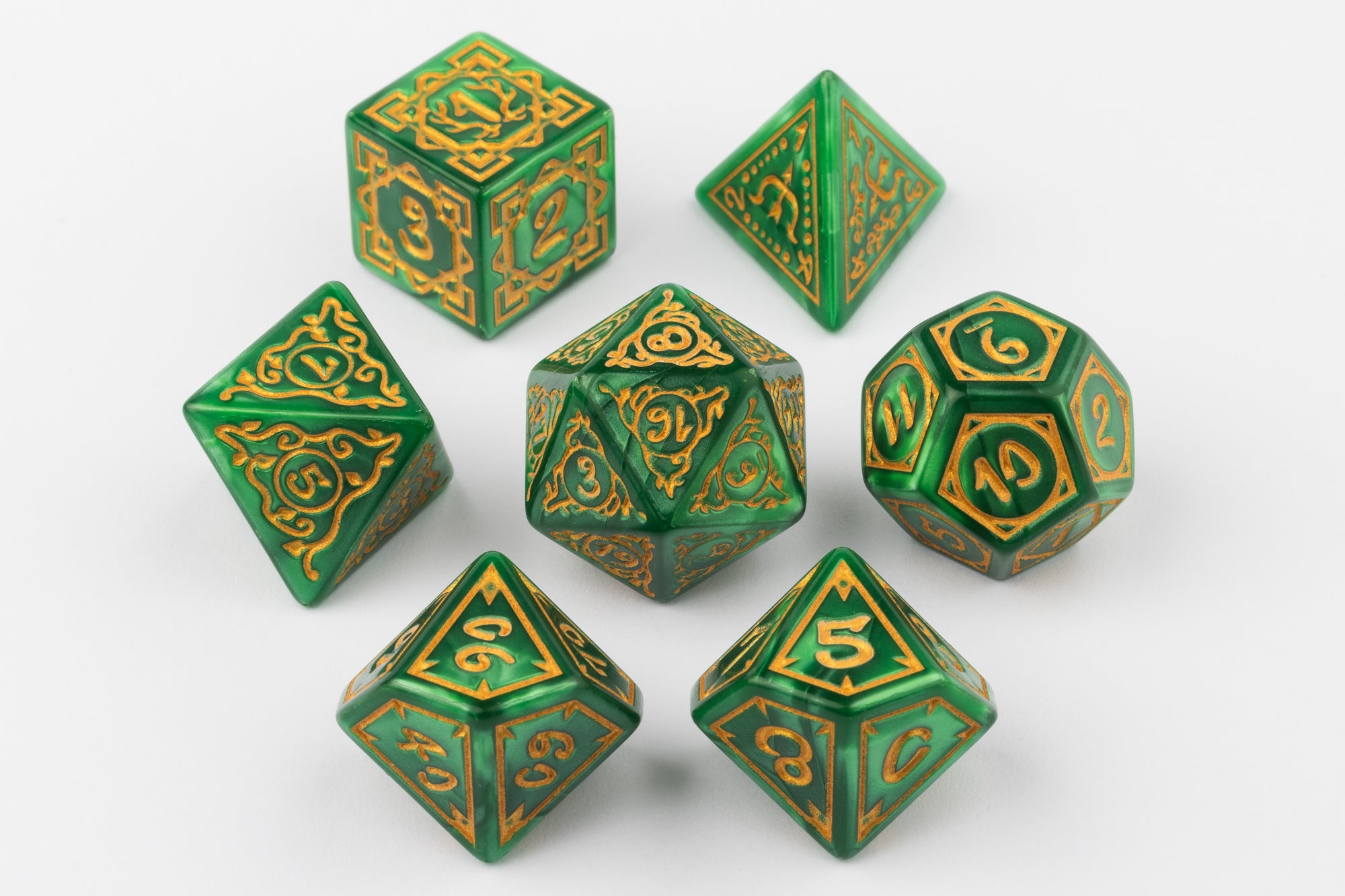 Druid's Grove Polyhedral Dice Set