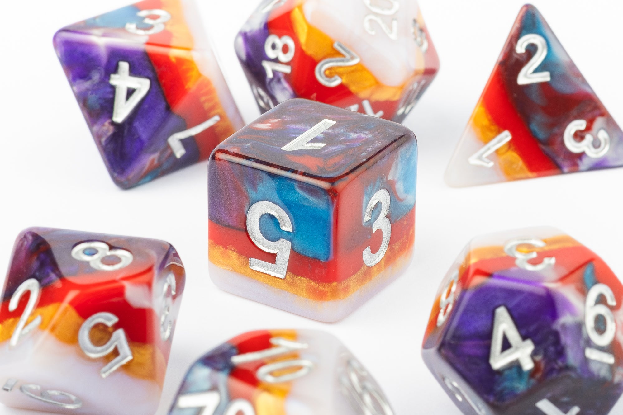 Eerie Sunset Polyhedral Dice Set