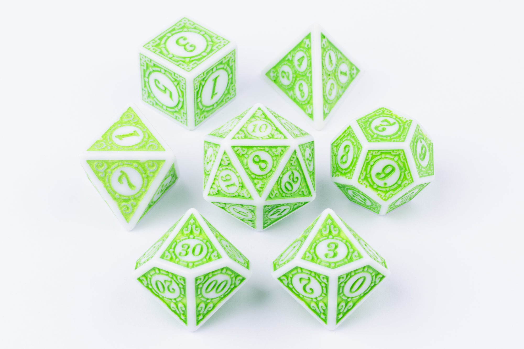 Font of Magic Green Polyhedral Dice Set