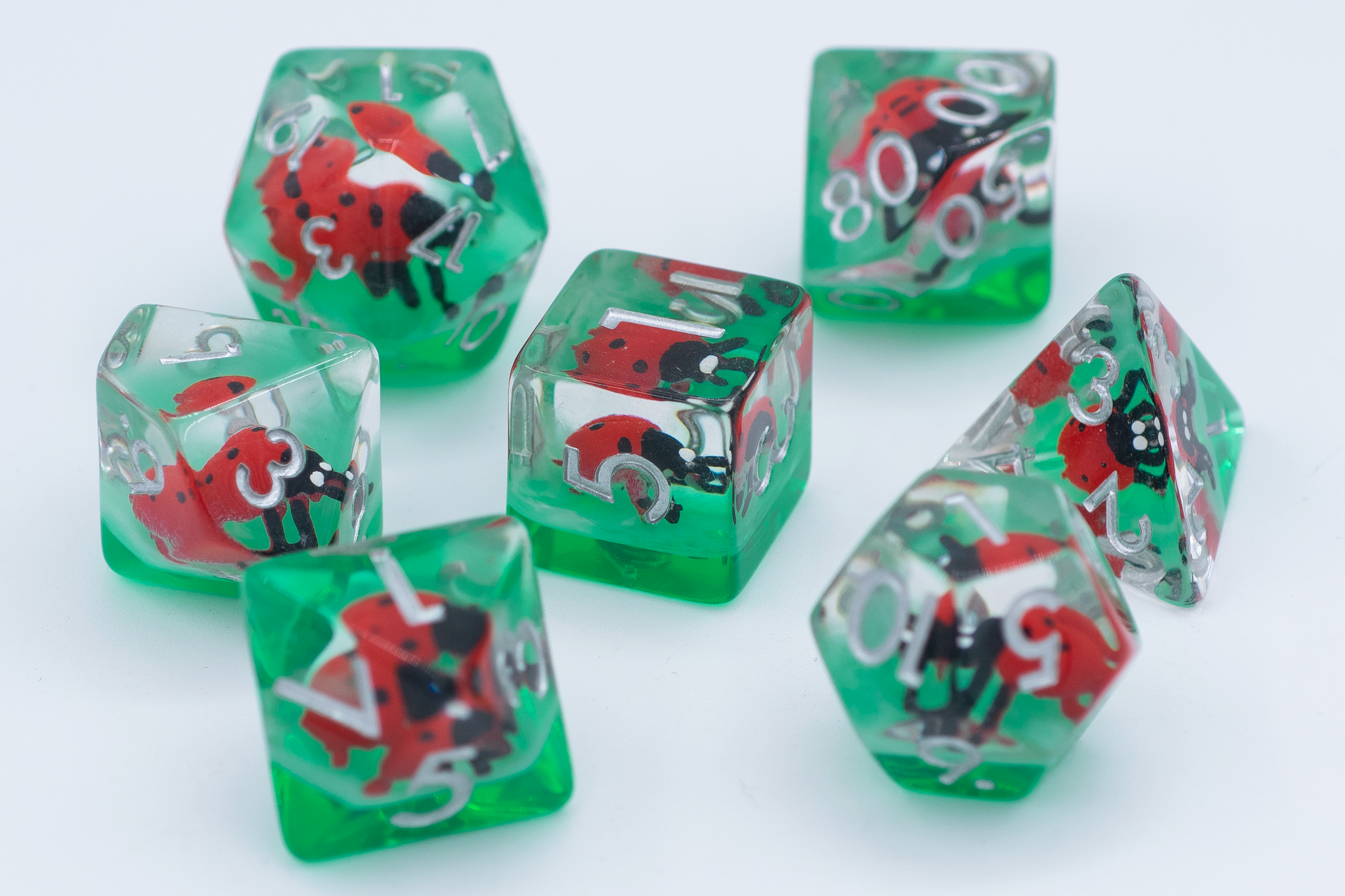 Ladybug Polyhedral Dice Set