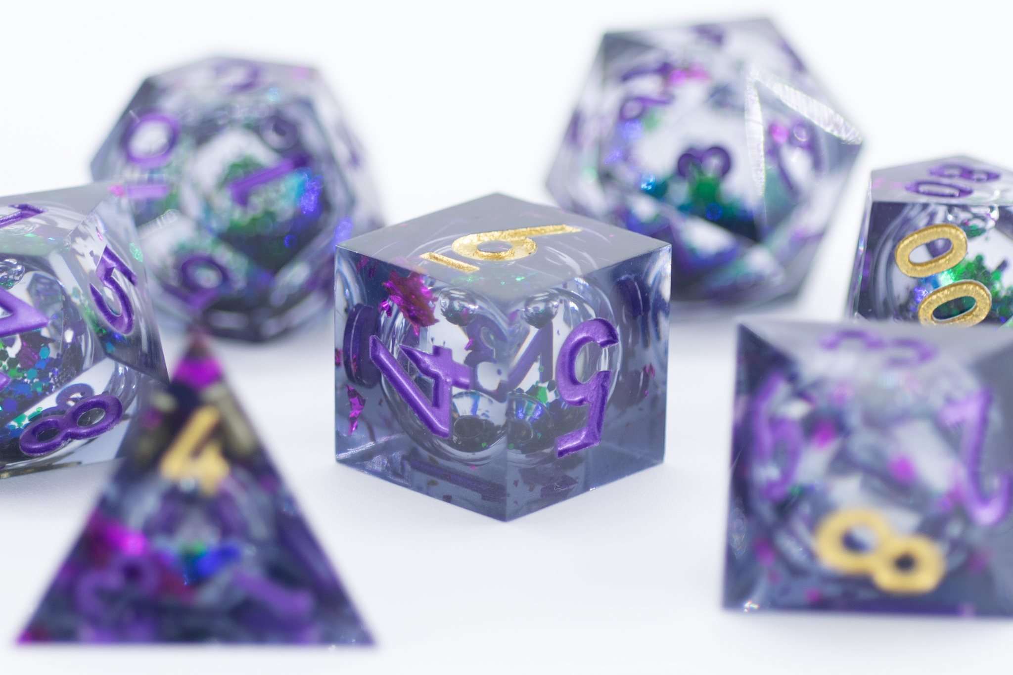 Mysterious Portal Liquid Core Polyhedral Dice Set