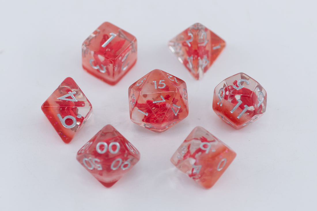 Red Dragon Dnd Dice Set