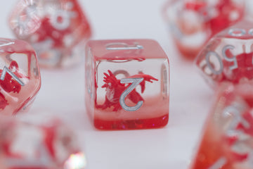 Red Dragon Dnd Dice Set