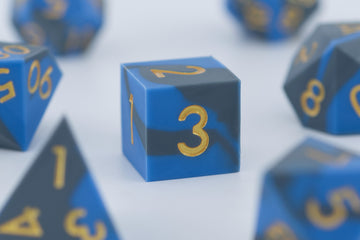 Silicone Blue Dnd Dice Set