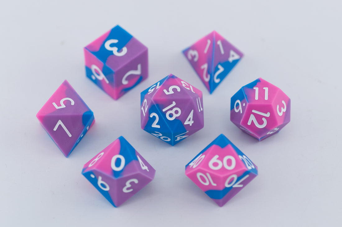 Silicone Purple Dnd Dice Set