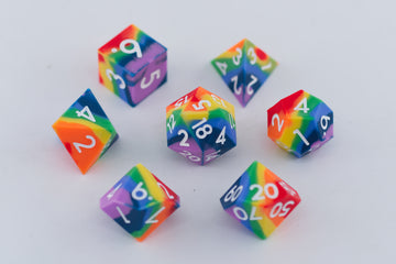 Silicone Rainbow Dnd Dice Set