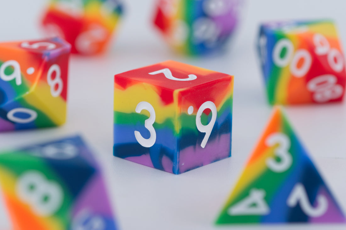 Silicone Rainbow Dnd Dice Set