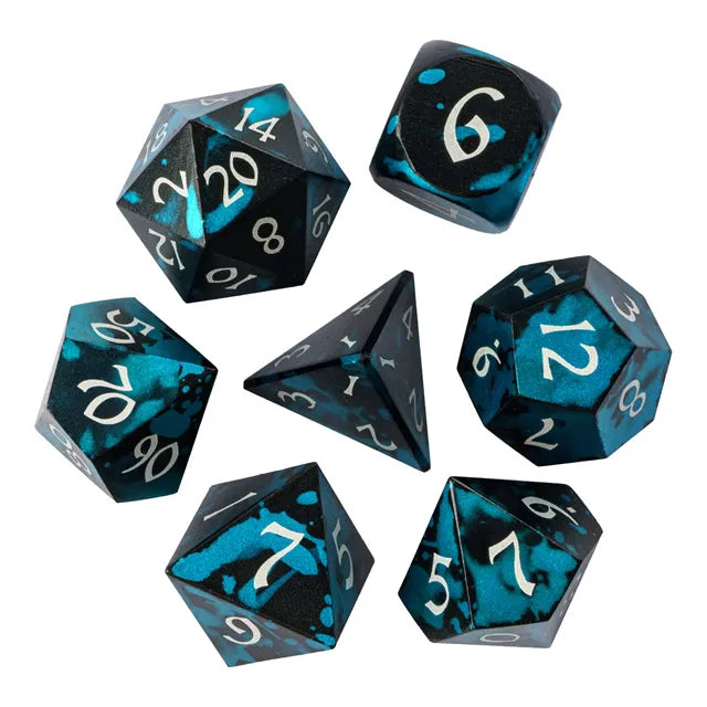 Anodised Peacock Polyhedral Dice Set