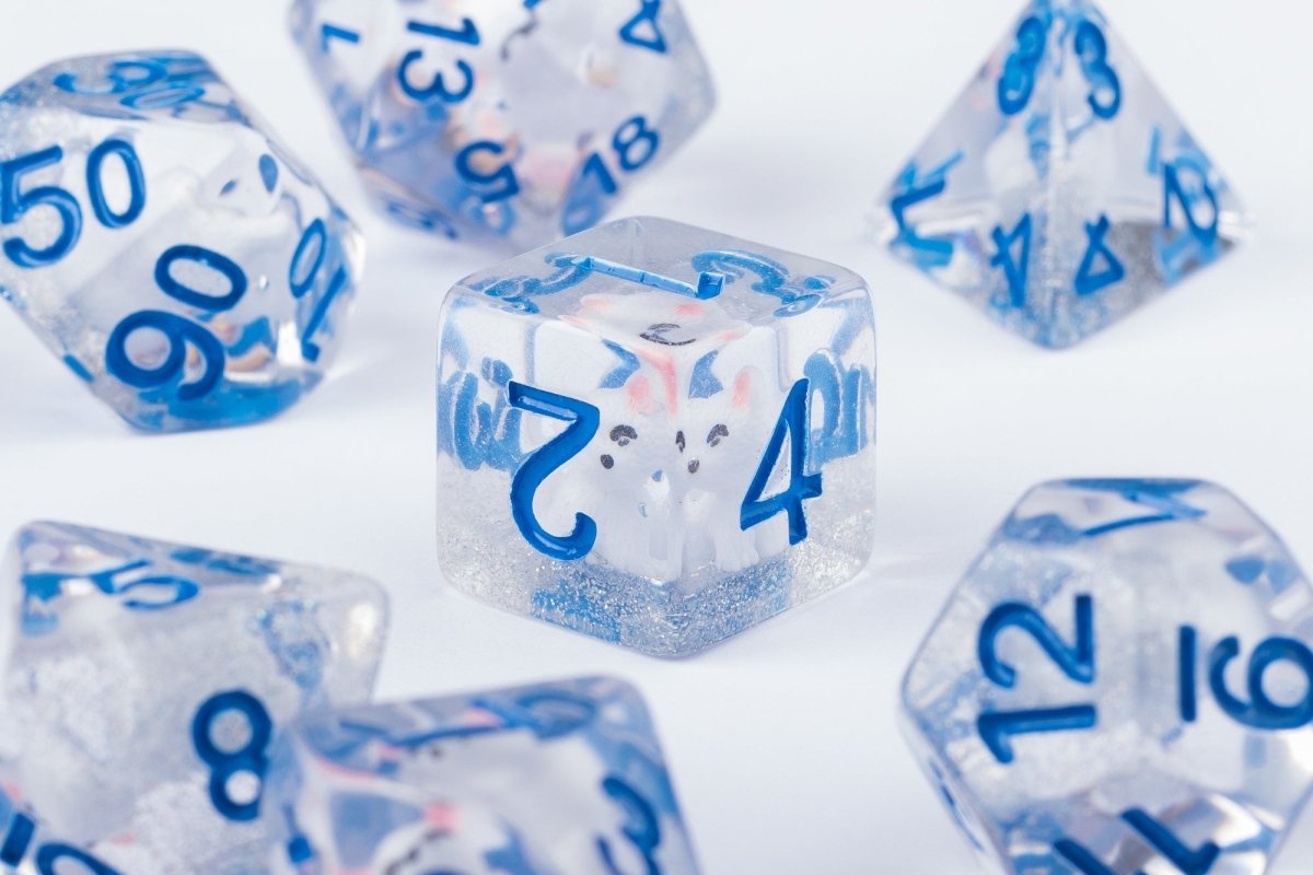 Arctic Fox Dnd Dice Set - Roll With Advantage