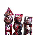 Blood Rose Sharp Edge Dnd Dice Set - Roll With Advantage