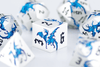 Blue Flying Dragon Dnd Metal Dice Set - Roll With Advantage