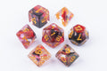 Crimson Ash Dnd Dice Set - Roll With Advantage