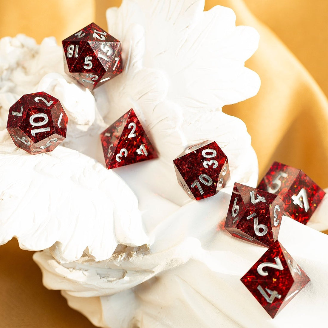 Crimson Torment Sharp Edge Dnd Dice Set - Roll With Advantage