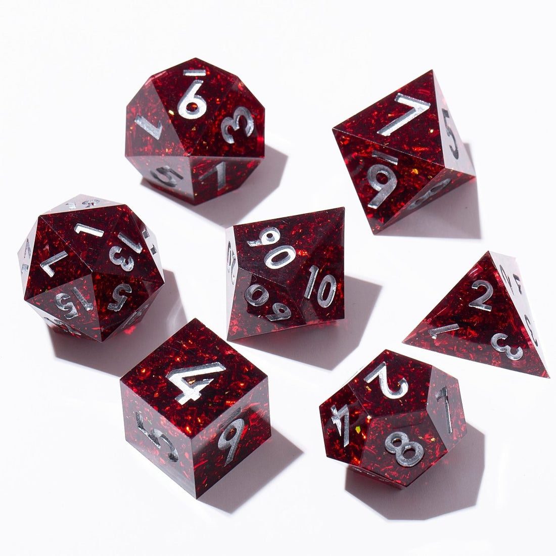 Crimson Torment Sharp Edge Dnd Dice Set - Roll With Advantage