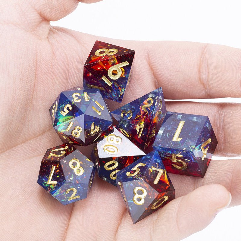 Deep Sea Magic Sharp Edge Dnd Dice Set - Roll With Advantage