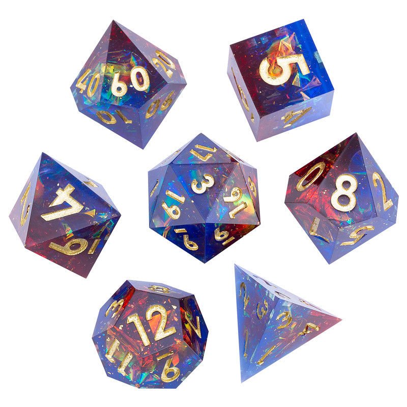 Deep Sea Magic Sharp Edge Dnd Dice Set - Roll With Advantage