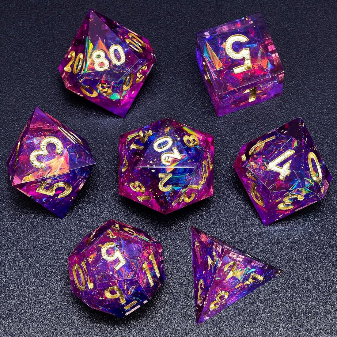 Demon Summoner Sharp Edge Dnd Dice Set - Roll With Advantage