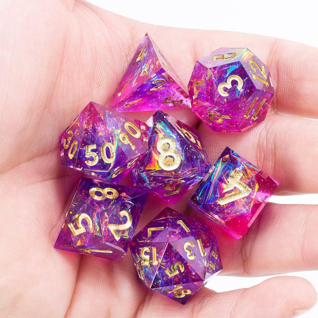 Demon Summoner Sharp Edge Dnd Dice Set - Roll With Advantage