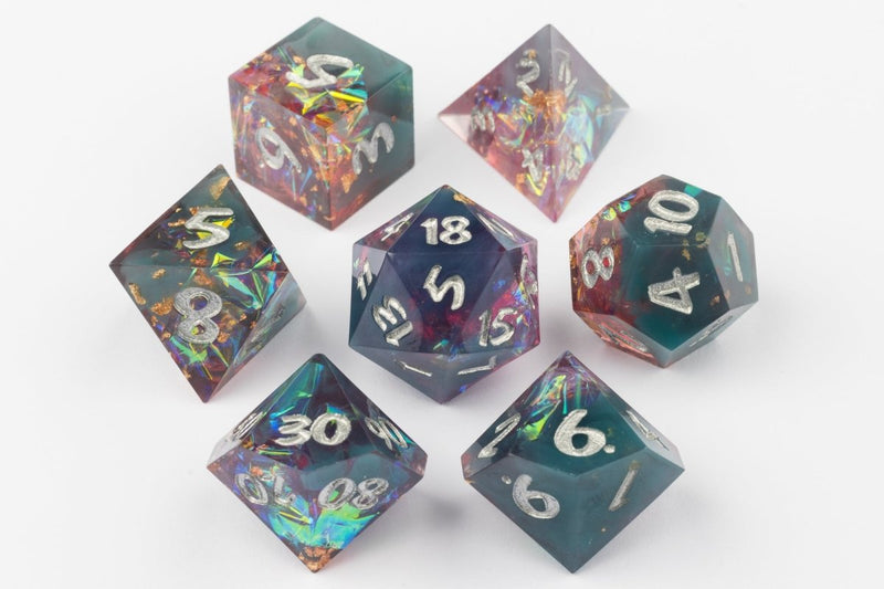 Dilithium Crystal Dnd Dice Set - Roll With Advantage
