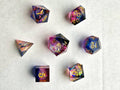 Dreamland Sharp Edge Pink and Blue Dice - Roll With Advantage