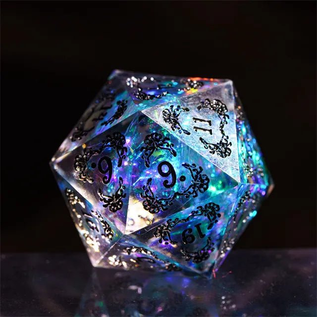 Ethereal Skullscape Sharp Edge Dnd Dice Set - Roll With Advantage