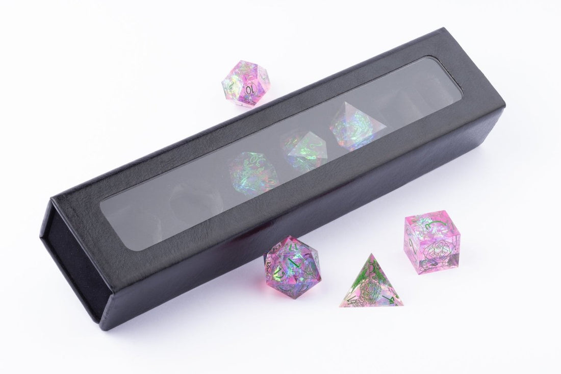 Faux Leather Dice Box with Window - Roll With Advantage