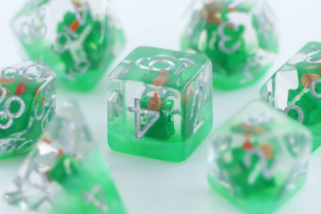 Gelatinous Cube Dnd Dice Set - Roll With Advantage
