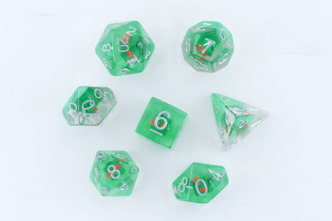 Gelatinous Cube Dnd Dice Set - Roll With Advantage
