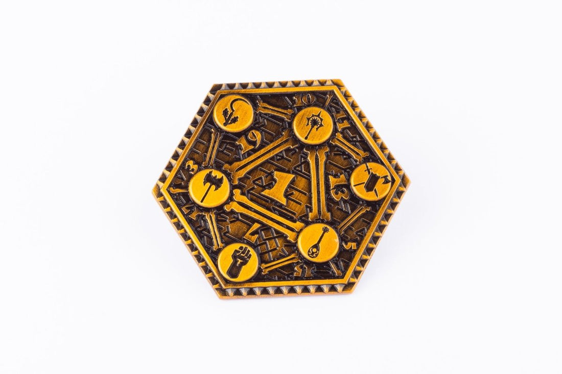 Gold D2 Metal Coin - Roll With Advantage