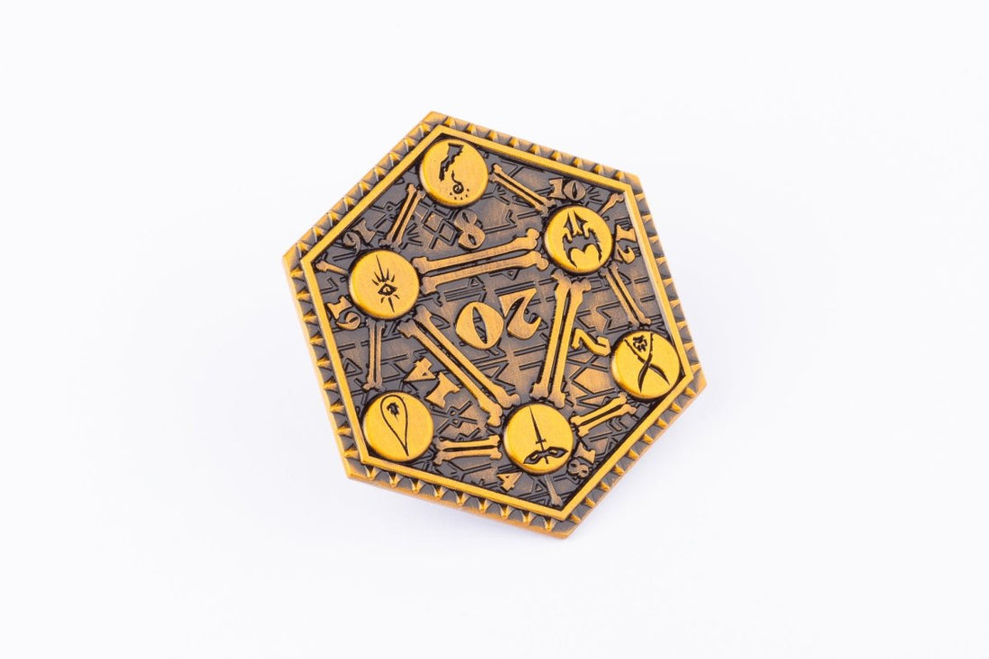 Gold D2 Metal Coin - Roll With Advantage