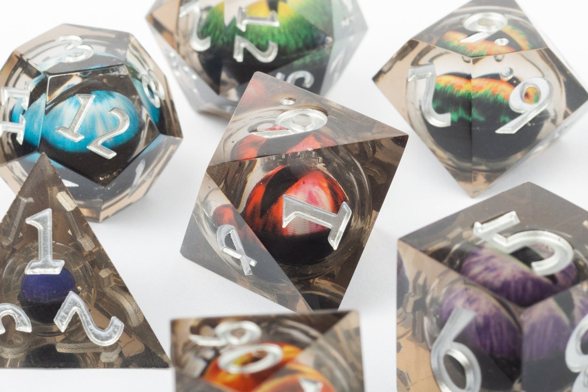 Heterochromia Roving Eyes Dnd Dice Set - Roll With Advantage