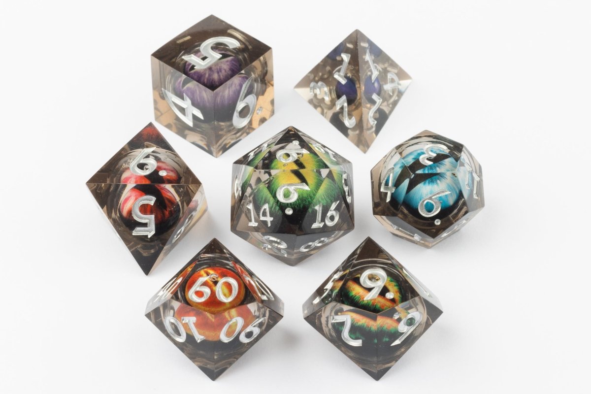 Heterochromia Roving Eyes Dnd Dice Set - Roll With Advantage