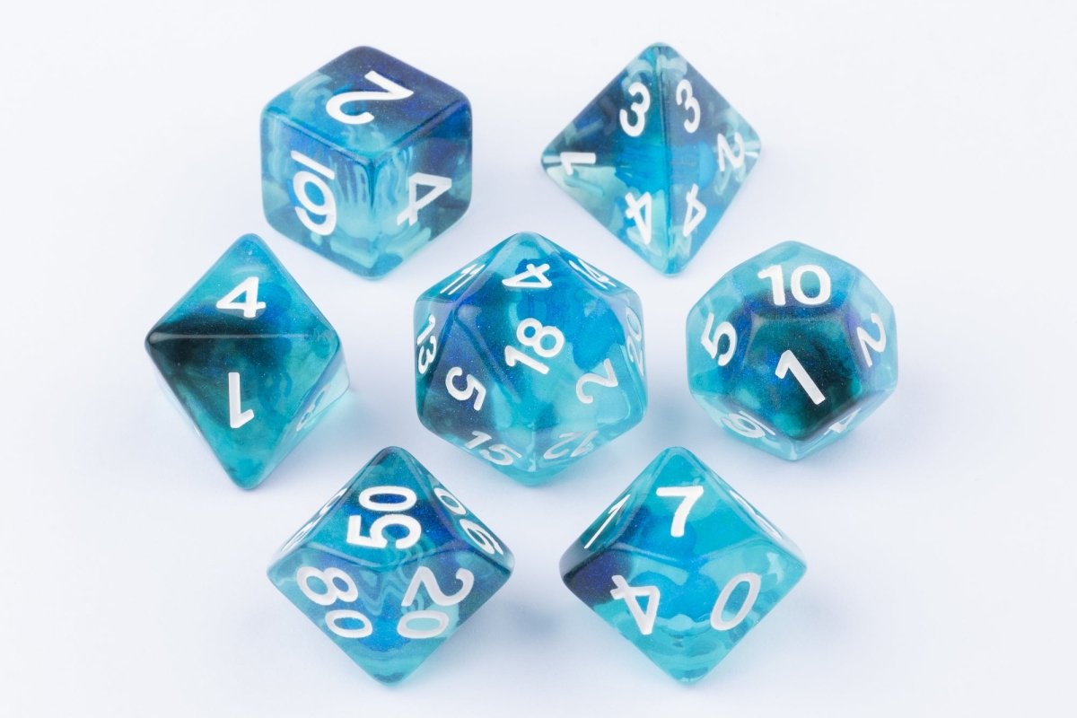 Jello Glow Jellyfish Dnd Dice Set - Roll With Advantage