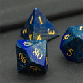 Lapis Lazuli Gemstone Dnd Dice Set - Roll With Advantage