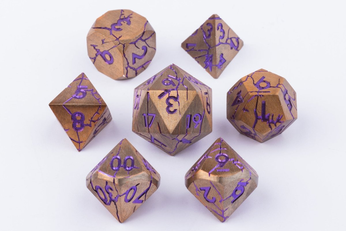 Lightning Strike Dnd Metal Dice Set - Roll With Advantage