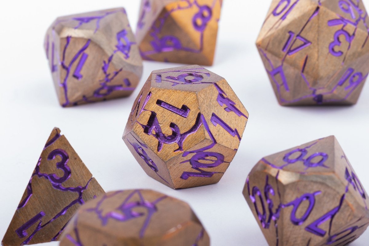 Lightning Strike Dnd Metal Dice Set - Roll With Advantage