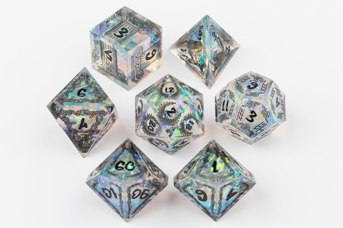 Medusa Black Ancient Greece Inspired Dnd Dice Set - Roll With Advantage