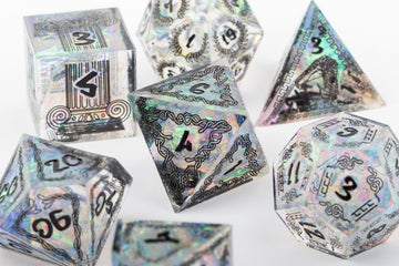 Medusa Black Ancient Greece Inspired Dnd Dice Set - Roll With Advantage