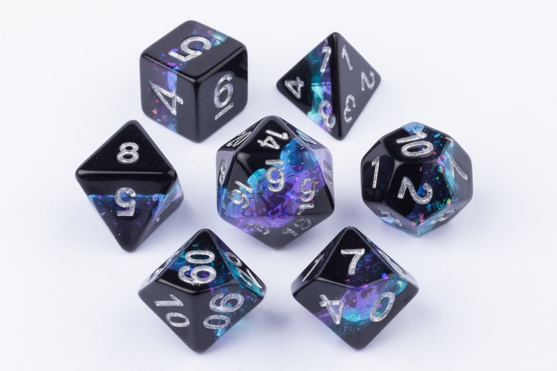 Midnight Cascade Dnd Dice Set - Roll With Advantage