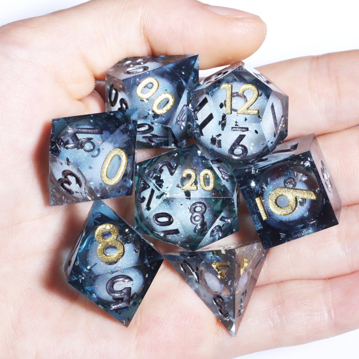 Nocturnal Sharp Edge Dnd Dice Set - Roll With Advantage