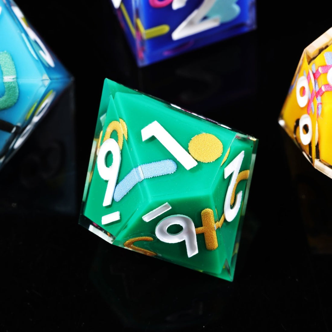 Over the Rainbow Sharp Edge Dnd Dice Set - Roll With Advantage