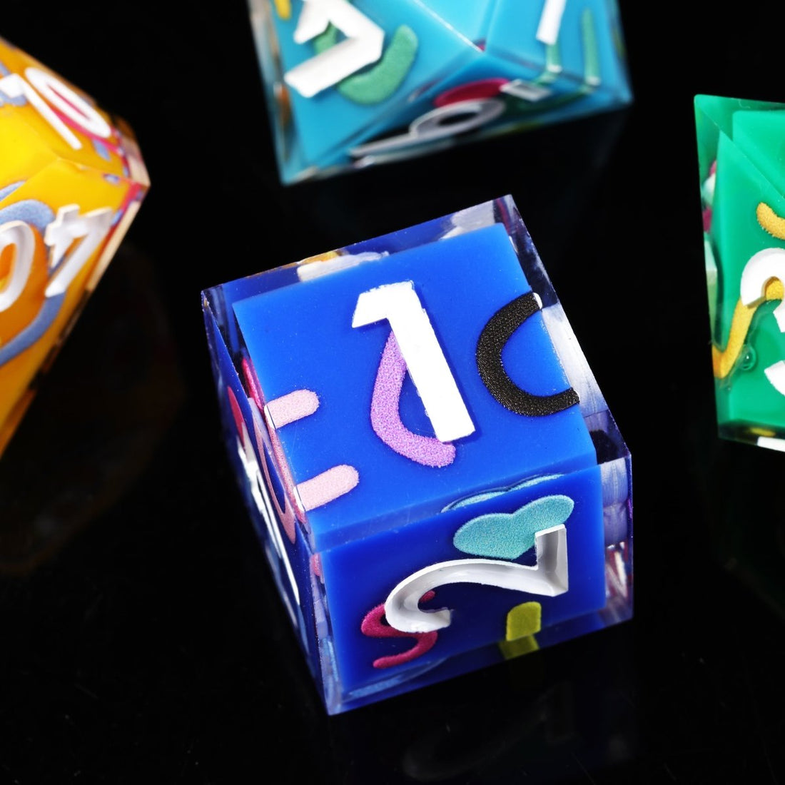 Over the Rainbow Sharp Edge Dnd Dice Set - Roll With Advantage